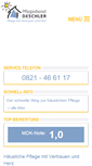 Mobile Screenshot of pflege-augsburg.de